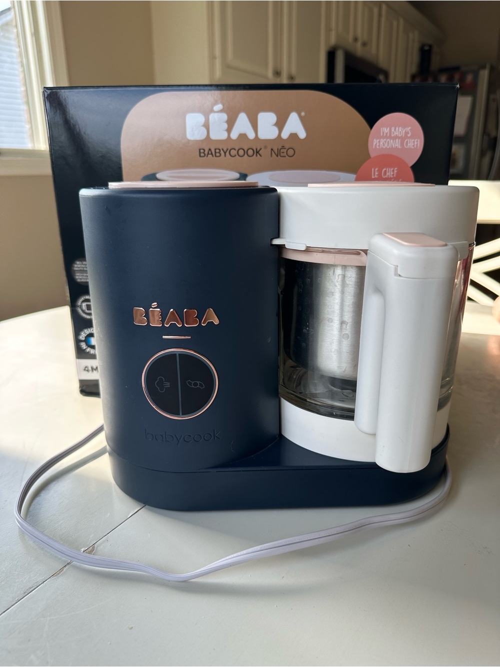 BÉABA Babycook NEO Baby Food Maker in Navy & Blush (Midnight) - Picture 2 of 11